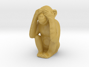 Printle Animal Chimpanze 01 - 1/87 in Tan Fine Detail Plastic