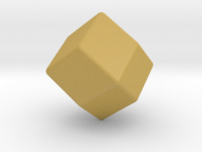 Blank D12 (rhombic) in Tan Fine Detail Plastic