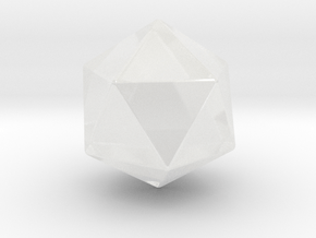 Blank D20 in Clear Ultra Fine Detail Plastic: Small