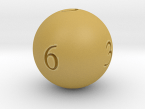 Sphere D6 in Tan Fine Detail Plastic
