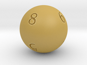 Sphere D8 in Tan Fine Detail Plastic