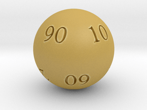 Sphere D10 (tens) in Tan Fine Detail Plastic