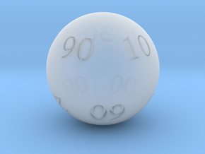 Sphere D10 (tens) in Clear Ultra Fine Detail Plastic