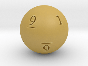 Sphere D10 (ones) in Tan Fine Detail Plastic