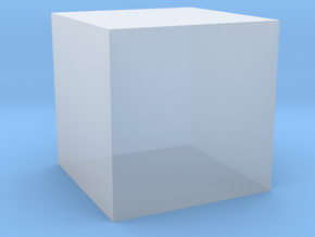 Cubic Centimeter in Clear Ultra Fine Detail Plastic