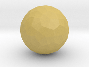 Biscribed Dual Snub Truncated Icosahedron - 1 In in Tan Fine Detail Plastic