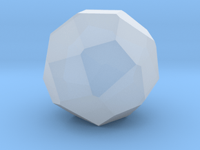 03. Biscribed Hexpropello Cube (Dextro) - 1 inch in Clear Ultra Fine Detail Plastic
