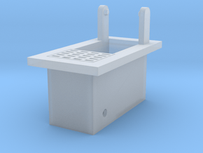 Bucket Elevator Base with Grate in Clear Ultra Fine Detail Plastic
