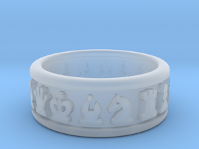 Chess_Ring in Clear Ultra Fine Detail Plastic
