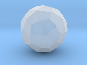 Biscribed Pentagonal Hexecontahedron (Dextro) 1in in Clear Ultra Fine Detail Plastic
