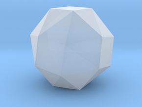 26. Biscribed  Snub Cube (Laevo) - 1in in Clear Ultra Fine Detail Plastic