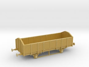 H0 scale Italian open wagon - unbraked version in Tan Fine Detail Plastic