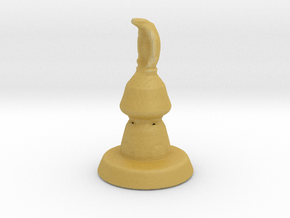 Chess-piece Bishop Snake Sculpture in Tan Fine Detail Plastic
