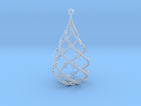Water Drop - Christmas Tree Ornament in Clear Ultra Fine Detail Plastic