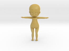 Chibi Base Test - Tall 5.8cm in Tan Fine Detail Plastic