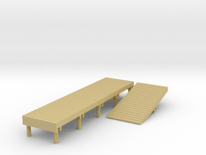N Scale Simple Team Dock in Tan Fine Detail Plastic