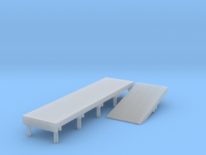 N Scale Simple Team Dock in Clear Ultra Fine Detail Plastic