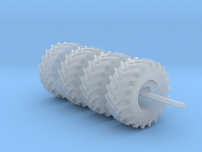4x trelleborg tire mesh 52mm in Clear Ultra Fine Detail Plastic