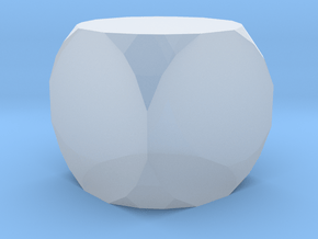 05. Truncated Truncated Cube - 1in in Clear Ultra Fine Detail Plastic