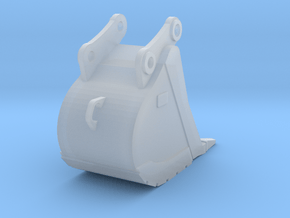 1/50 323 trench bucket in Clear Ultra Fine Detail Plastic