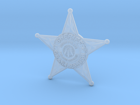 Sheriff Badge 5cm - State Police GRANT PARISH in Clear Ultra Fine Detail Plastic