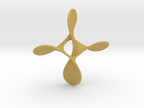 Astroid knot pendant in Tan Fine Detail Plastic