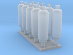 Gas Bottle 105lbs 10pcs in Clear Ultra Fine Detail Plastic