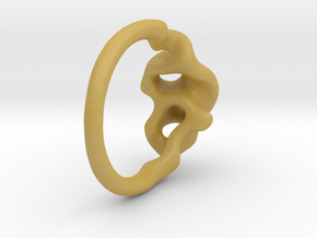 Reaction Diffusion Ring Nr. 12 (Size 54) in Tan Fine Detail Plastic