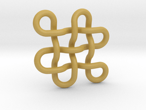 endless knot / eternal knot / buddha knot small in Tan Fine Detail Plastic