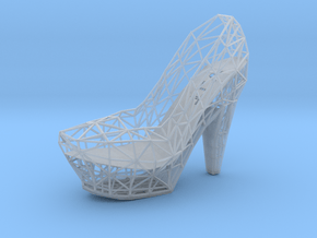 Left Wireframe High Heel in Clear Ultra Fine Detail Plastic