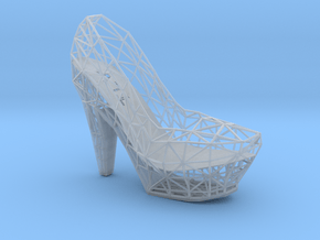 Right Wireframe High Heel in Clear Ultra Fine Detail Plastic