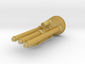 Tremie pipe set for 2000mm piles - scale 1/87 in Tan Fine Detail Plastic