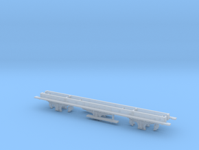 OO LBSCR 6w Chassis - D46 Luggage in Clear Ultra Fine Detail Plastic