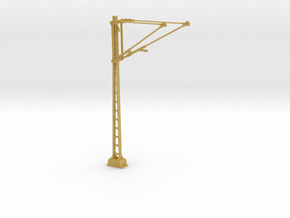 Catenary mast with 2 arms, 95 & 120 mm left (1:32) in Tan Fine Detail Plastic