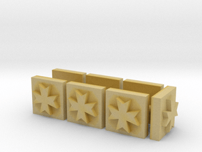 Finial - Maltese Cross in Tan Fine Detail Plastic