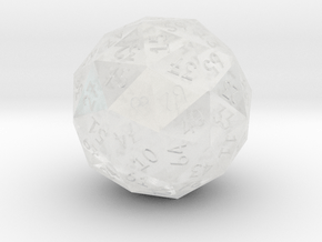 Polyhedral d80 in Clear Ultra Fine Detail Plastic