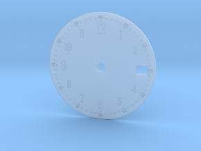 28 mm nh35 watch dial  in Clear Ultra Fine Detail Plastic