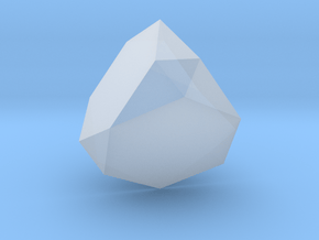 01. Rectified Truncated Tetrahedron - 1in in Clear Ultra Fine Detail Plastic