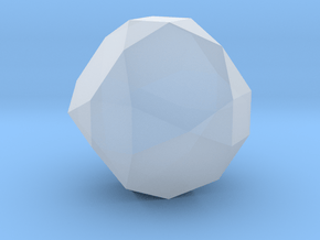 02. Rectified Truncated Octahedron - 1in in Clear Ultra Fine Detail Plastic