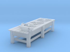 Workbench with Hand Tools in Clear Ultra Fine Detail Plastic