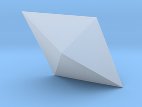 12. Triangular Dipyramid - 1in in Clear Ultra Fine Detail Plastic