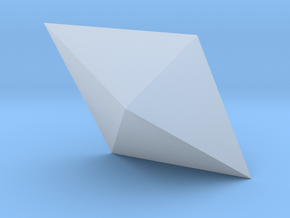 12. Triangular Dipyramid - 10mm in Clear Ultra Fine Detail Plastic