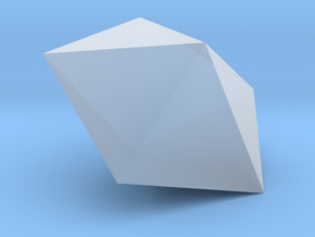 13. Pentagonal Dipyramid - 1in in Clear Ultra Fine Detail Plastic
