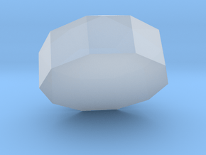 20. Elongated Pentagonal Cupola - 1in in Clear Ultra Fine Detail Plastic