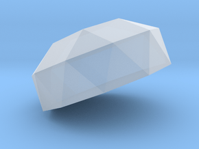 24. Gyroelongated Pentagonal Cupola - 10mm in Clear Ultra Fine Detail Plastic