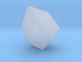 52. Augmented Pentagonal Prism - 1in in Clear Ultra Fine Detail Plastic