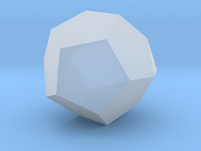 58. Augmented Dodecahedron - 1in in Clear Ultra Fine Detail Plastic