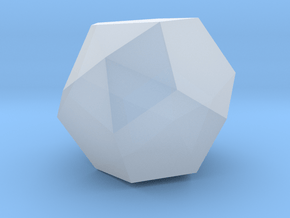 59. Parabiaugmented Dodecahedron - 1in in Clear Ultra Fine Detail Plastic