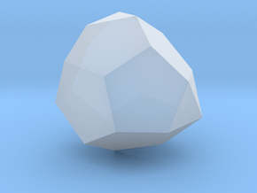 60. Metabiaugmented Dodecahedron - 1in in Clear Ultra Fine Detail Plastic