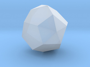 61. Triaugmented Dodecahedron - 1in in Clear Ultra Fine Detail Plastic